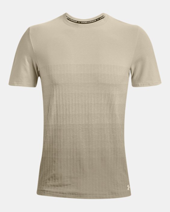 Men's UA Seamless Lux Short Sleeve in Brown image number 4